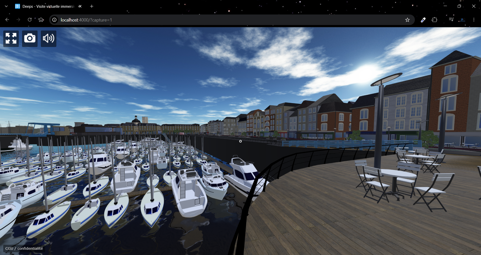 Vue de Dieppe pour le projet DEEPS